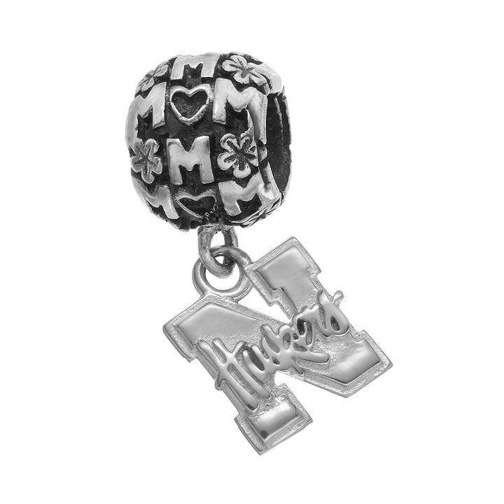 Dayna U Sterling Silver Nebraska Cornhuskers Team Logo Mom Charm, Women's