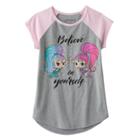 Girls 4-10 Jumping Beans&reg; Shimmer & Shine Believe In Yourself Raglan Tee, Size: 6x, Med Grey