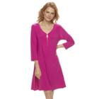 Women's Nina Leonard Solid Swing Dress, Size: Medium, Pink Other