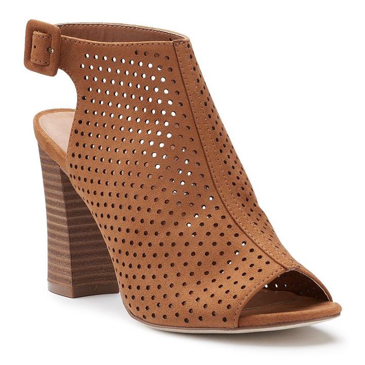 Madden Nyc Brogann Women's Peep Toe Booties, Girl's, Size: Medium (8.5), Beige Oth