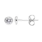 10k White Gold 1/2 Carat T.w. Diamond Stud Earrings, Women's
