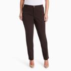 Plus Size Gloria Vanderbilt Anita Twill Straight-leg Pants, Women's, Size: 16w Short, Med Brown