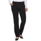 Women's Croft & Barrow&reg; Polished Straight-leg Pants, Size: 8 Short, Black
