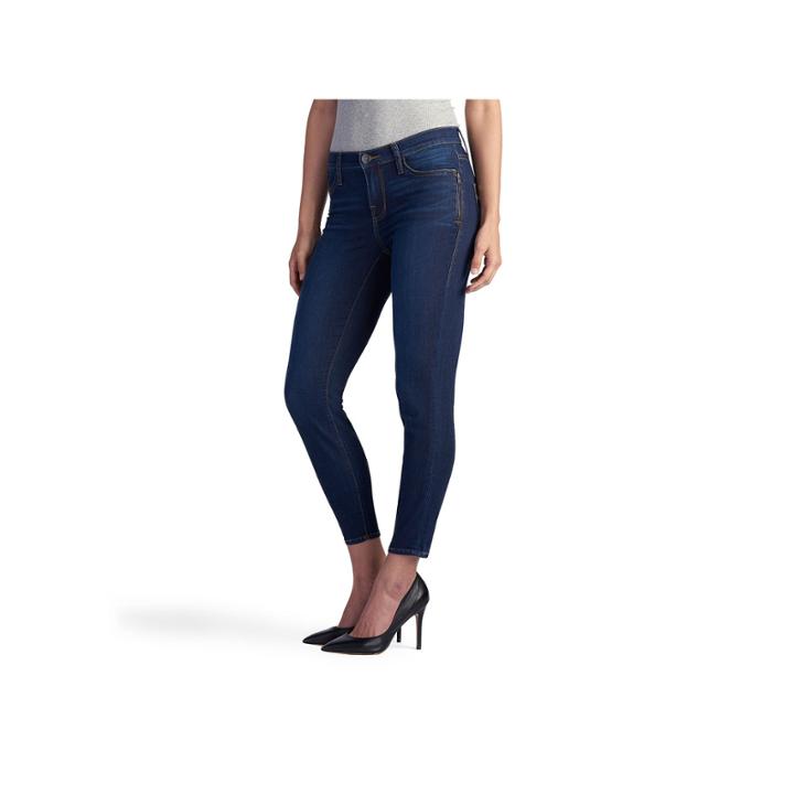 Women's Rock & Republic&reg; Kashmiere Skinny Ankle Jeans, Size: 6 Avg/reg, Dark Blue