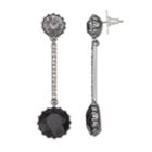 Simply Vera Vera Wang Stone Drop Nickel Free Linear Earrings, Women's, Black