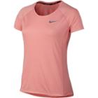Women's Nike Dry Miler Mesh Running Top, Size: Xs, Drk Orange