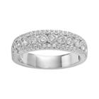 14k White Gold 1/2-ct. T.w. Igl Certified Diamond Multirow Wedding Ring, Women's, Size: 6.50