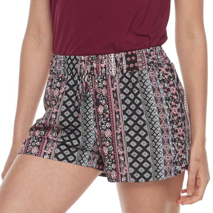 Juniors' Joe B Print Soft Shorts, Teens, Size: Large, Dark Red