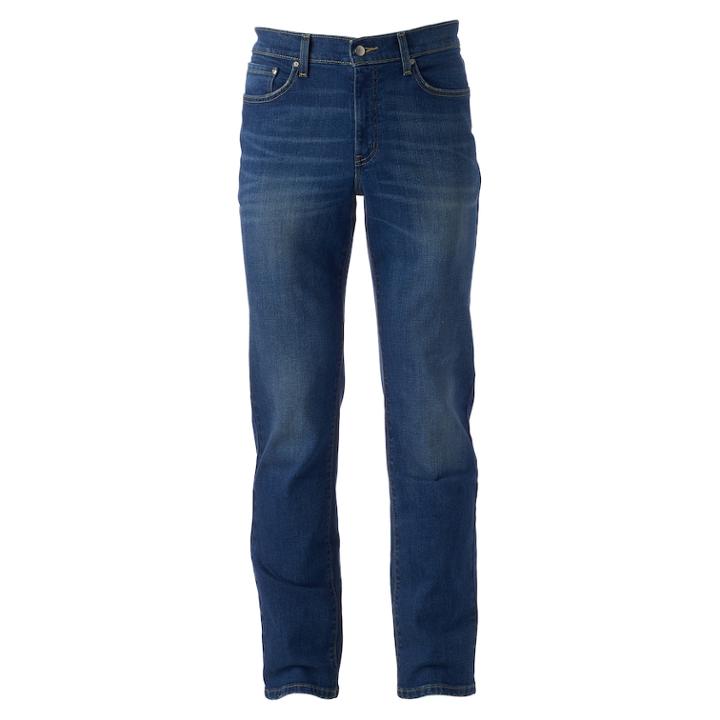Big & Tall Sonoma Goods For Life&trade; Flexwear Straight-fit Stretch Jeans, Men's, Size: 36x36, Med Blue