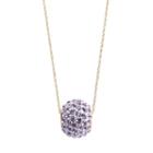 Gold 'n' Ice 10k Gold Crystal Spinner Ball Pendant - Made With Swarovski Crystals, Women's, Size: 18, Purple