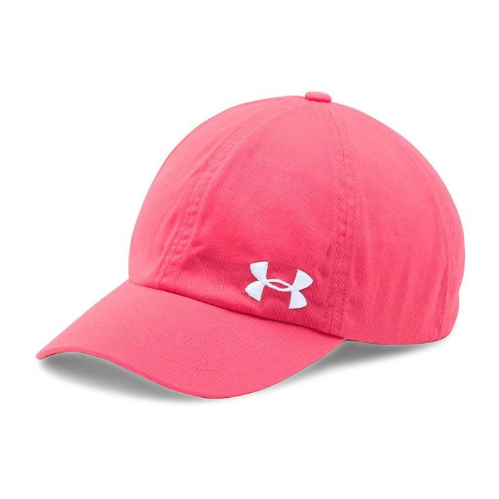 Women's Under Armour Washed Adjustable Baseball Cap, Light Pink