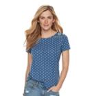 Women's Sonoma Goods For Life&trade; Essential Print Tee, Size: Xl, Blue