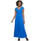 Women's Dana Buchman Shirred Maxi Dress, Size: Medium, Med Blue