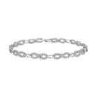 Sterling Silver 3/4 Carat T.w. Diamond Infinity Bracelet, Women's, Size: 7.25, White