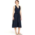 Women's Izod Button-front Midi Dress, Size: Medium, Blue (navy)