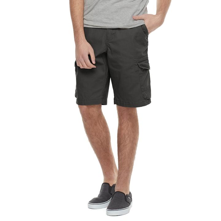 Men's Urban Pipeline&reg; Maxflex Canvas Cargo Shorts, Size: 29, Dark Grey