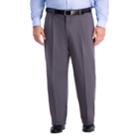 Big & Tall Haggar Work-to-weekend Pro Relaxed-fit Stretch Expandable-waist Pleated Pants, Men's, Size: 48x29, Grey