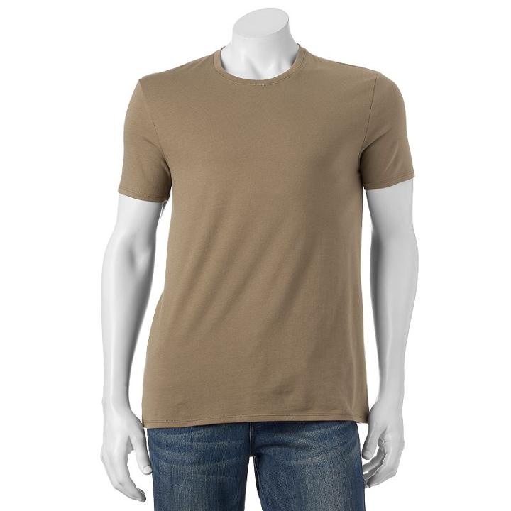 Men's Apt. 9 Solid Tee, Size: Medium, Med Brown