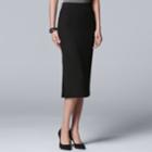 Women's Simply Vera Vera Wang Rib Knit Skirt, Size: Xs, Black