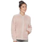 Women's Sonoma Goods For Life&trade; Sherpa Bomber Jacket, Size: Large, Grey