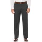 Men's Savane Straight-fit Crosshatch Stretch Flat-front Dress Pants, Size: 38x32, Light Grey