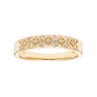 14k Gold 1/4 Carat T.w. Igl Certified Diamond Geometric Wedding Ring, Women's, Size: 9.50, White