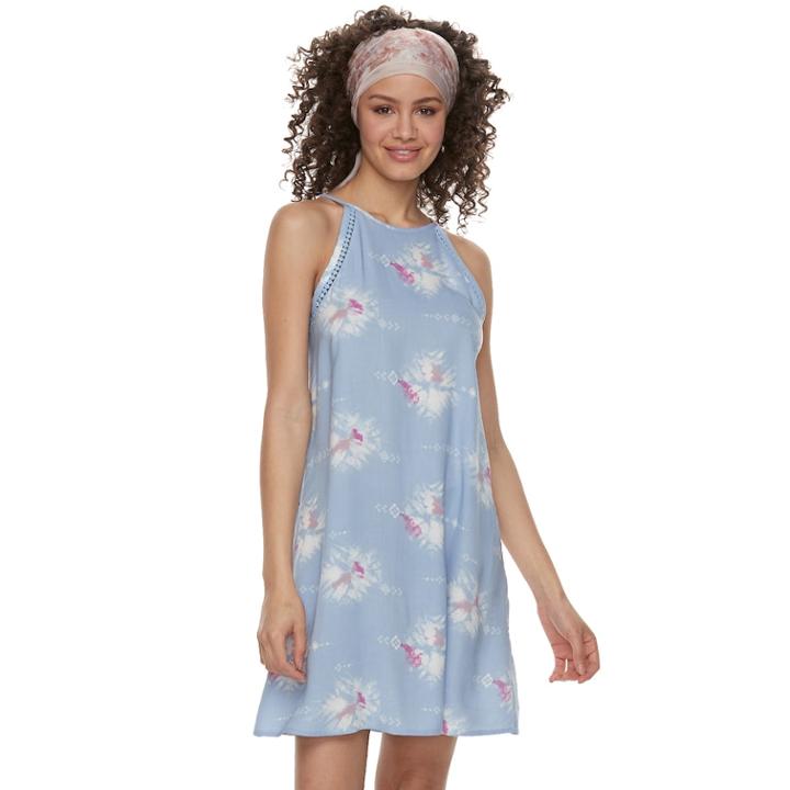 Juniors' Mudd&reg; Halter Swing Dress, Teens, Size: Xl, Natural