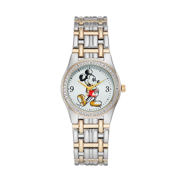 Disney's Mickey Mouse Men's Two Tone Watch, Multicolor