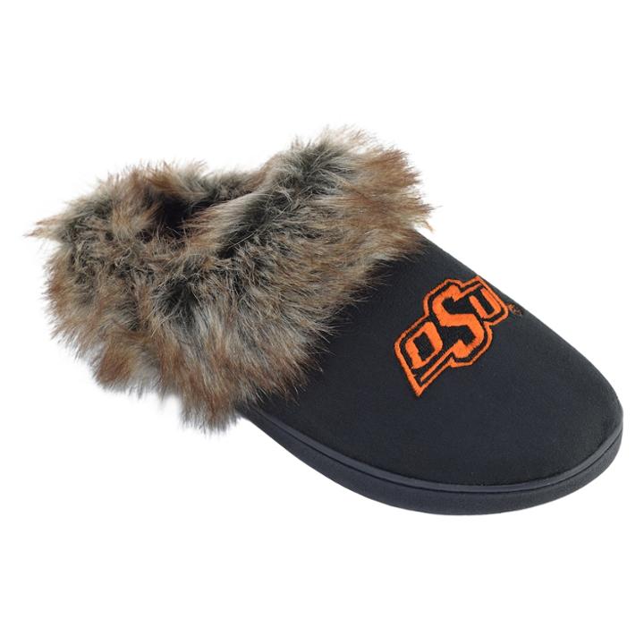 Women's Oklahoma State Cowboys Scuff Slippers, Size: Large, Black