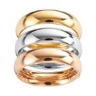 Steel City Stainless Steel Tri-tone Stack Ring Set, Women's, Size: 8, Multicolor
