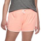 Juniors' Plus Size So&reg; Slubbed Dolphin-hem Shorts, Teens, Size: 2xl, Brt Orange