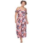 Juniors' Plus Size Wrapper Floral Wide-leg Jumpsuit, Teens, Size: 1xl, Floral Print