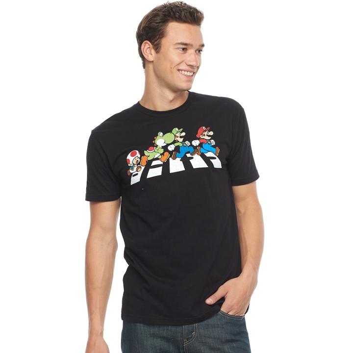 Men's Super Mario Kart Tee, Size: Medium, Black