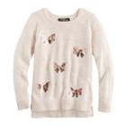 Girls 7-16 Sugar Rush Sequin Sweater, Size: Small, Natural