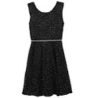Girls 7-16 & Plus Speechless Glitter Lace Dress, Size: 14, Silver