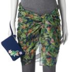 Women's Sonoma Goods For Life&trade; Print Oversized Wrap Scarf With Neoprene Pouch, Blue (navy)