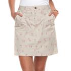Women's Croft & Barrow&reg; Twill Skort, Size: 12, Lt Beige