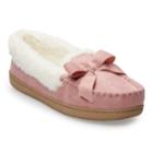 Women's Sonoma Goods For Life&trade; Basic Microsuede Moccasin Slippers, Size: Medium, Med Pink