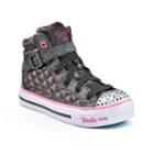 Skechers Twinkle Toes Shuffles Sweetheart Sole Girls' Light-up Sneakers, Girl's, Size: 2, Grey