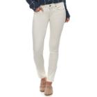 Women's Sonoma Goods For Life&trade; Supersoft Sateen Skinny Pants, Size: 14 T/l, White Oth