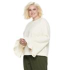 Plus Size Popsugar Bell-sleeve Sweatshirt, Women's, Size: 1xl, Light Grey