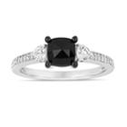 Lovemark 10k White Gold 1 1/10 Carat T.w. Black & White Diamond Engagement Ring, Women's, Size: 8