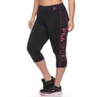 Plus Size Fila Sport&reg; Logo Workout Capri Leggings, Women's, Size: 1xl, Med Pink