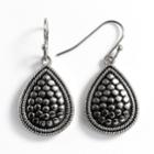 Kate Markus Stainless Steel Textured Teardrop Earrings, Women's, Grey
