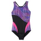 Jacques Moret, Girls 4-14 Dot Leotard, Girl's, Size: Medium, Black