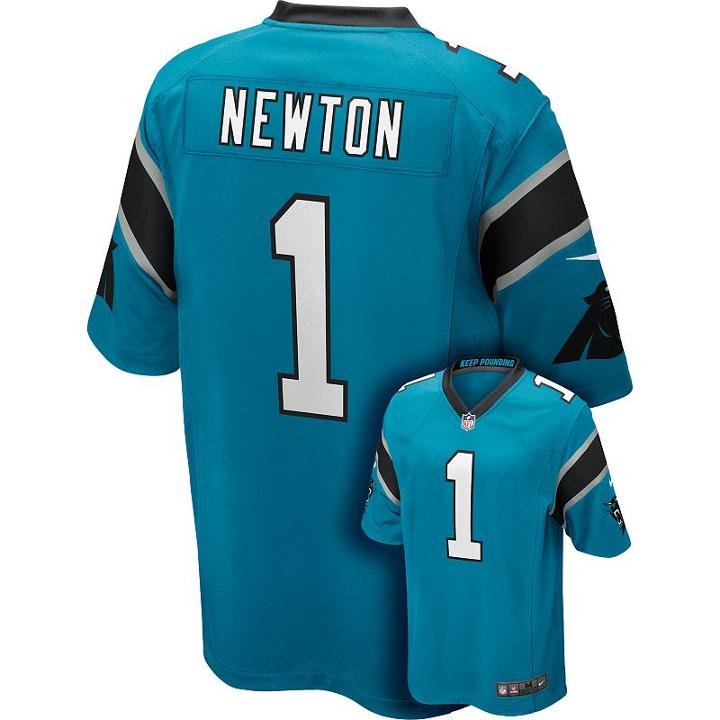 Men's Nike Carolina Panthers Cam Newton Game Nfl Replica Jersey, Size: Small, Blue