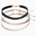 Mudd&reg; Faux Leather Choker Necklace Set, Women's, Multicolor