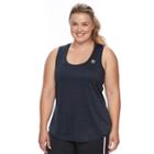 Plus Size Fila Sport&reg; Core Jacquard Mesh Workout Tank, Women's, Size: 1xl, Blue (navy)
