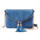 Deluxity Tessa Tasseled Crossbody Bag, Women's, Blue
