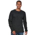 Men's Sonoma Goods For Life&trade; Classic-fit Soft-touch Stretch Thermal Henley, Size: Xl, Black